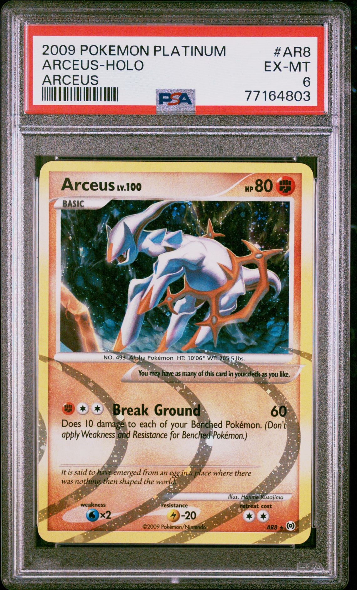 Platinum Arceus Ar8 Arceus-holo 2009 Pokemon Card PSA EXCELLENT-MINT 6
