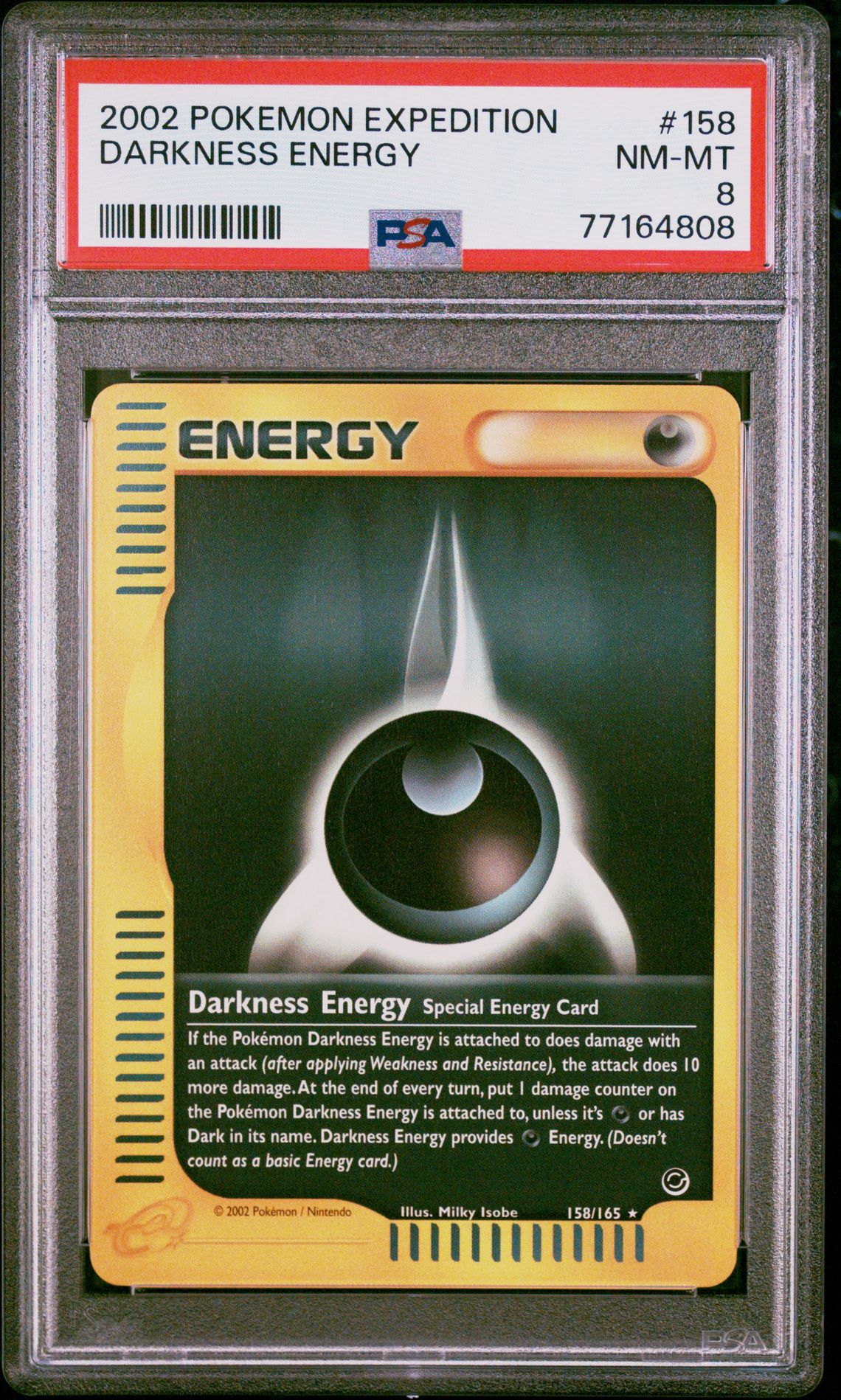 Expedition 158 Darkness Energy 2002 Pokemon Card PSA NEAR MINT-MINT 8