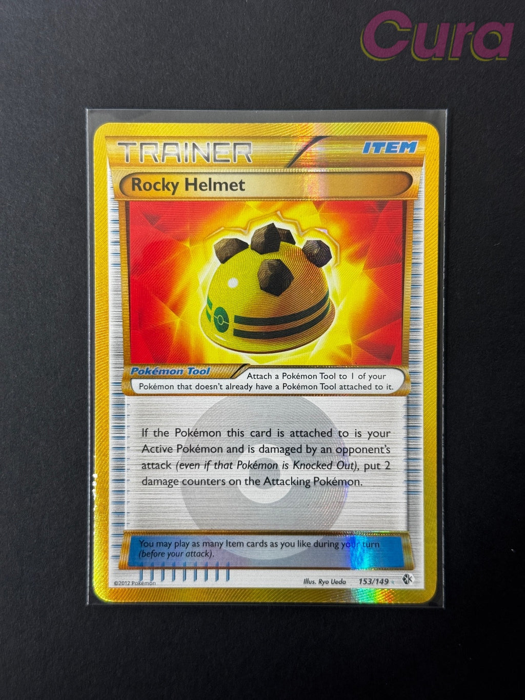 153 Rocky Helmet Holo - Secret Rare - Boundaries Crossed NM