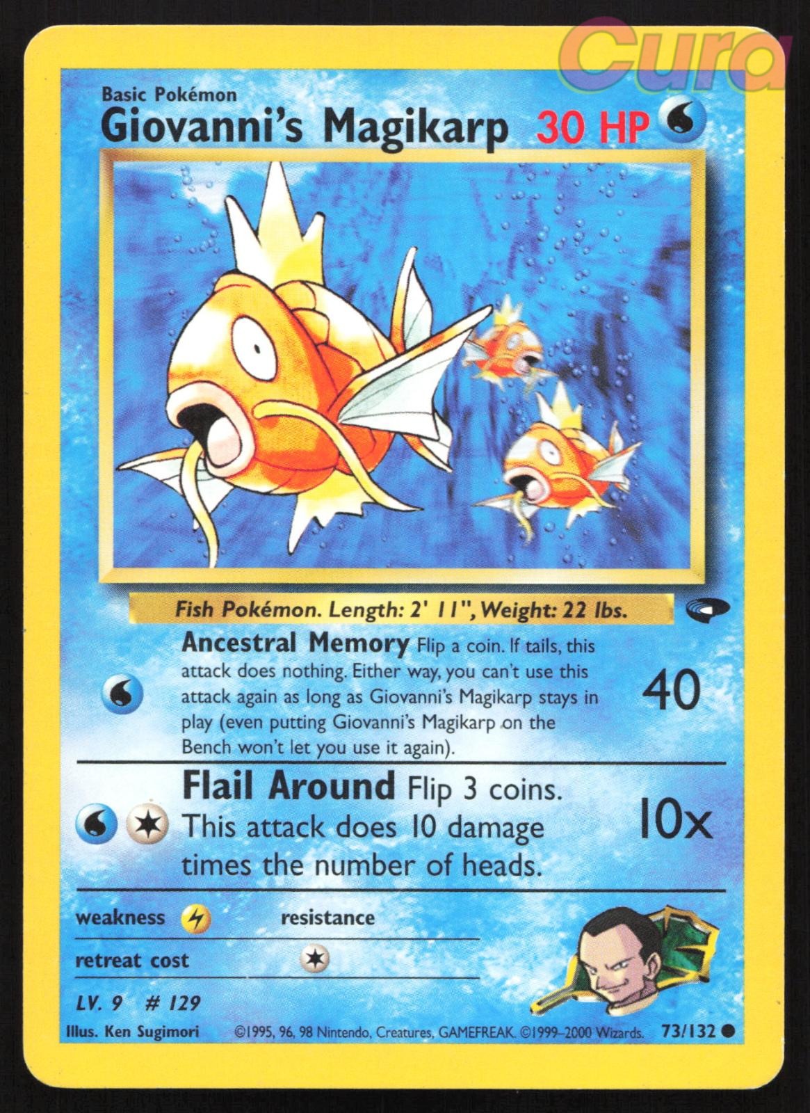 73/132 Giovanni's Magikarp Unlimited - Common - Gym Challenge LP