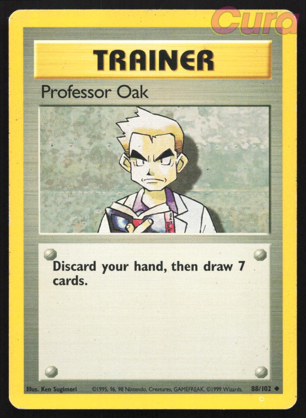 88/102 Professor Oak - Uncommon - Base Set Unlimited HP