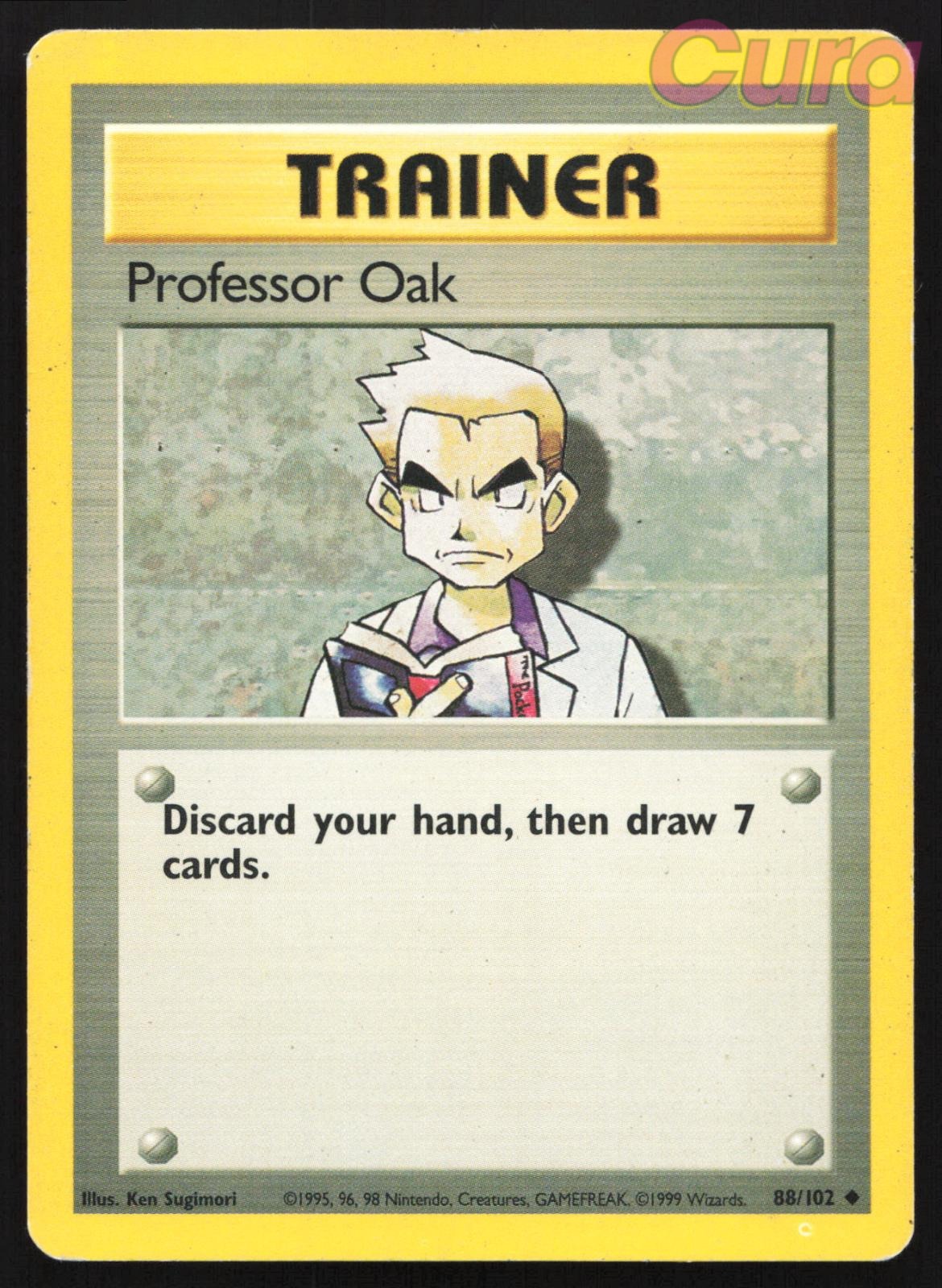 88/102 Professor Oak - Uncommon - Base Set Unlimited HP