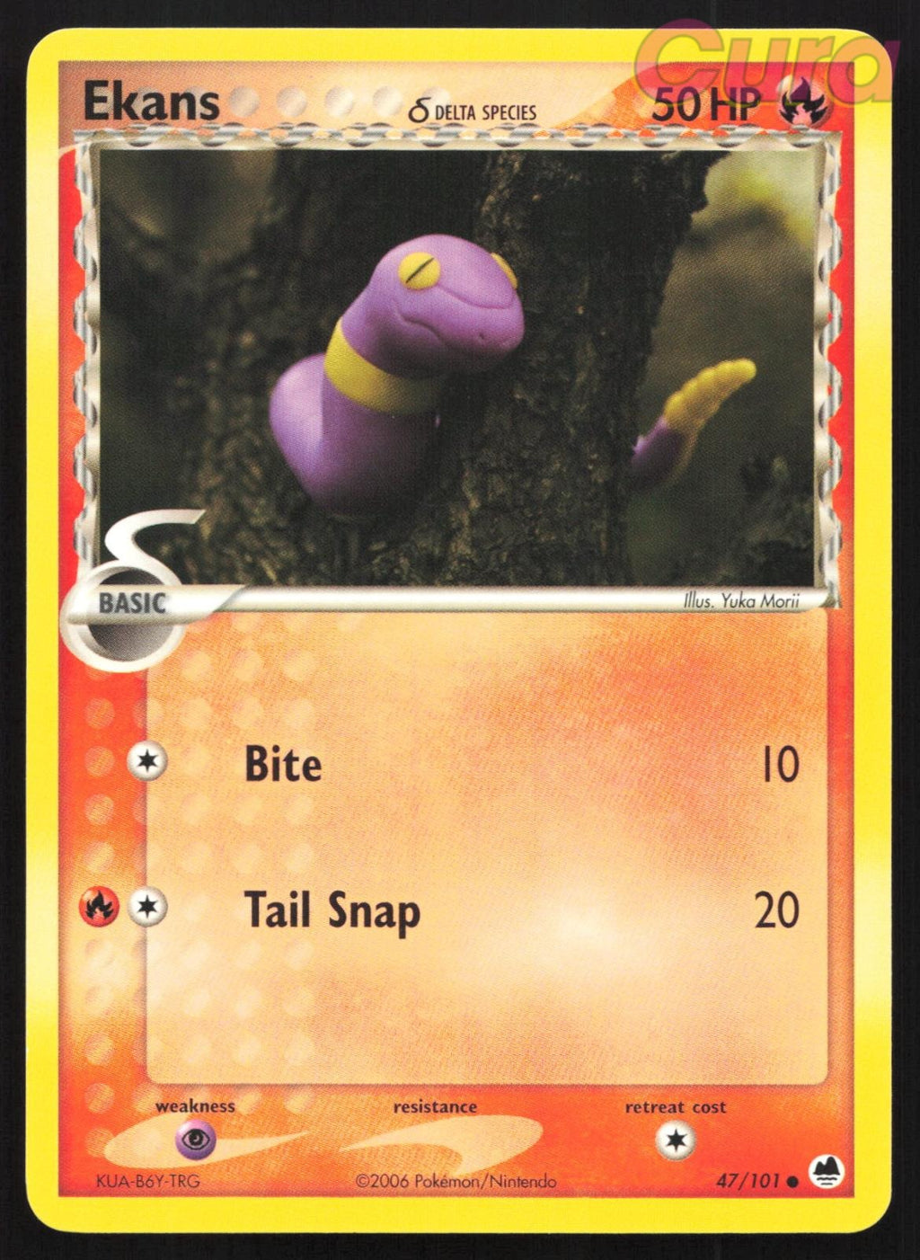 47/101 Ekans - Common - Dragon Frontiers NM