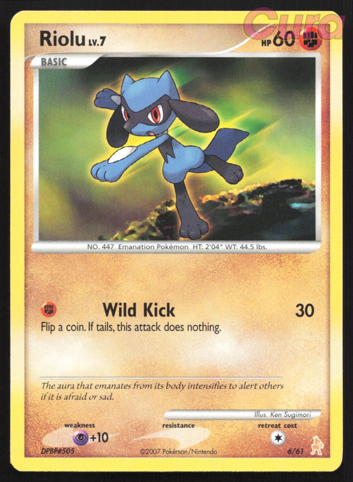 6/12 Riolu - Common - DP Trainer Kit: Manaphy & Lucario LP