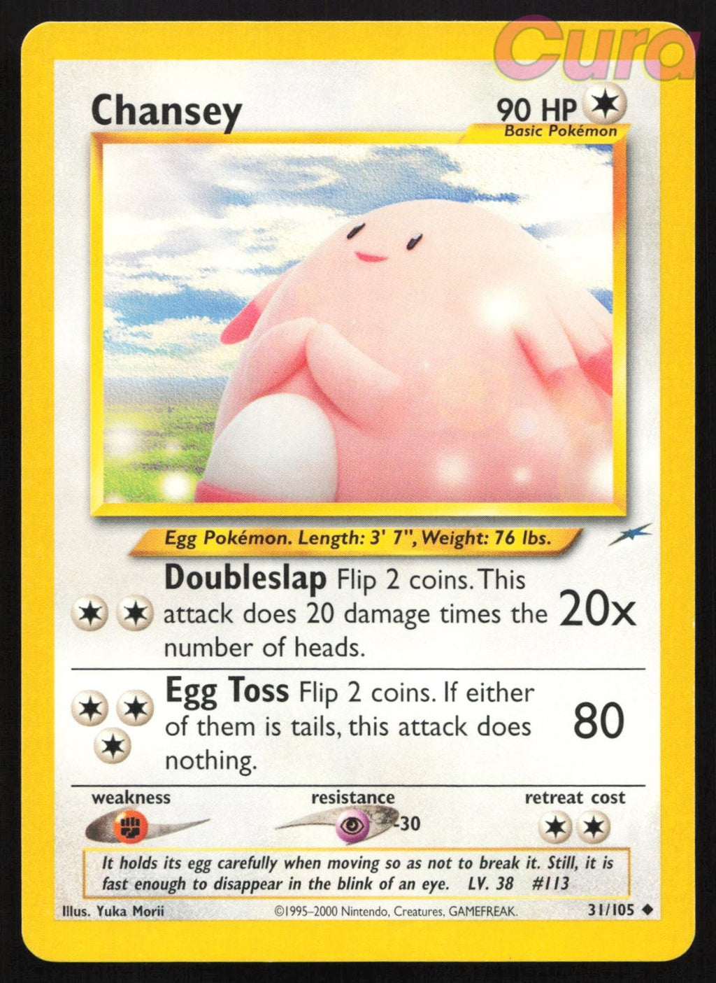 31/105 Chansey Unlimited - Uncommon - Neo Destiny LP