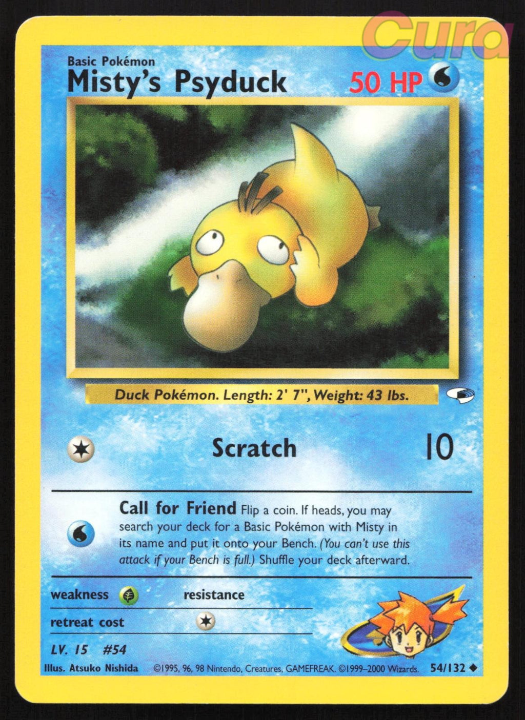 54/132 Misty's Psyduck Unlimited - Uncommon - Gym Heroes LP