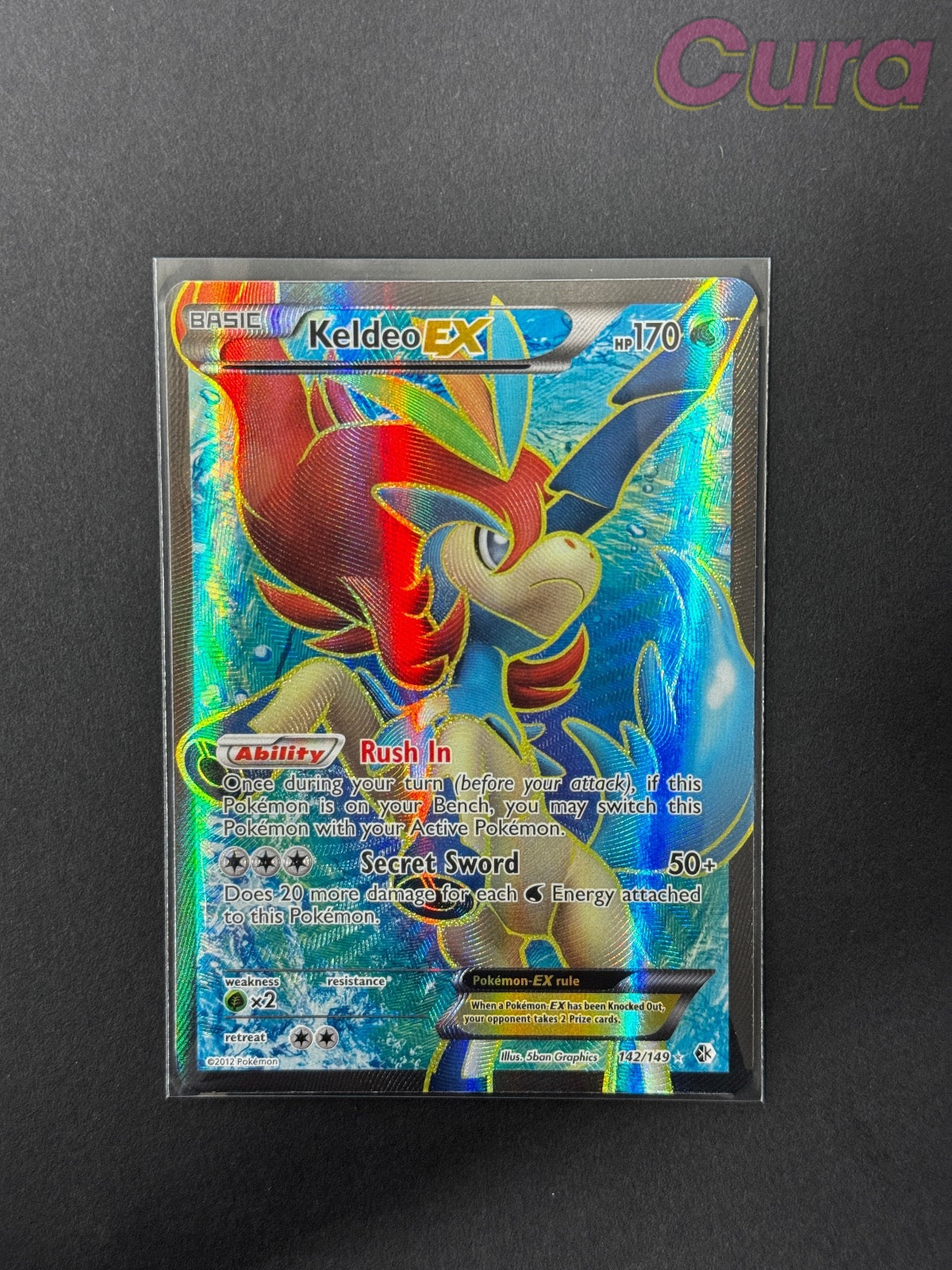 142 Keldeo EX Holo - Ultra Rare - Boundaries Crossed NM