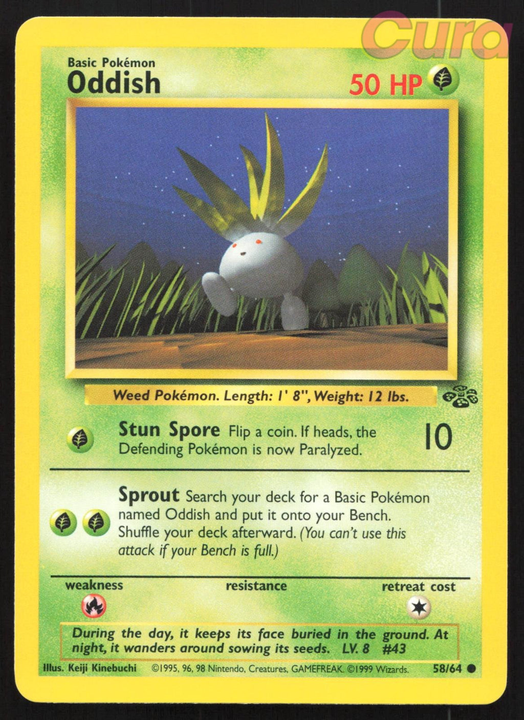 58/64 Oddish Unlimited - Common - Jungle NM