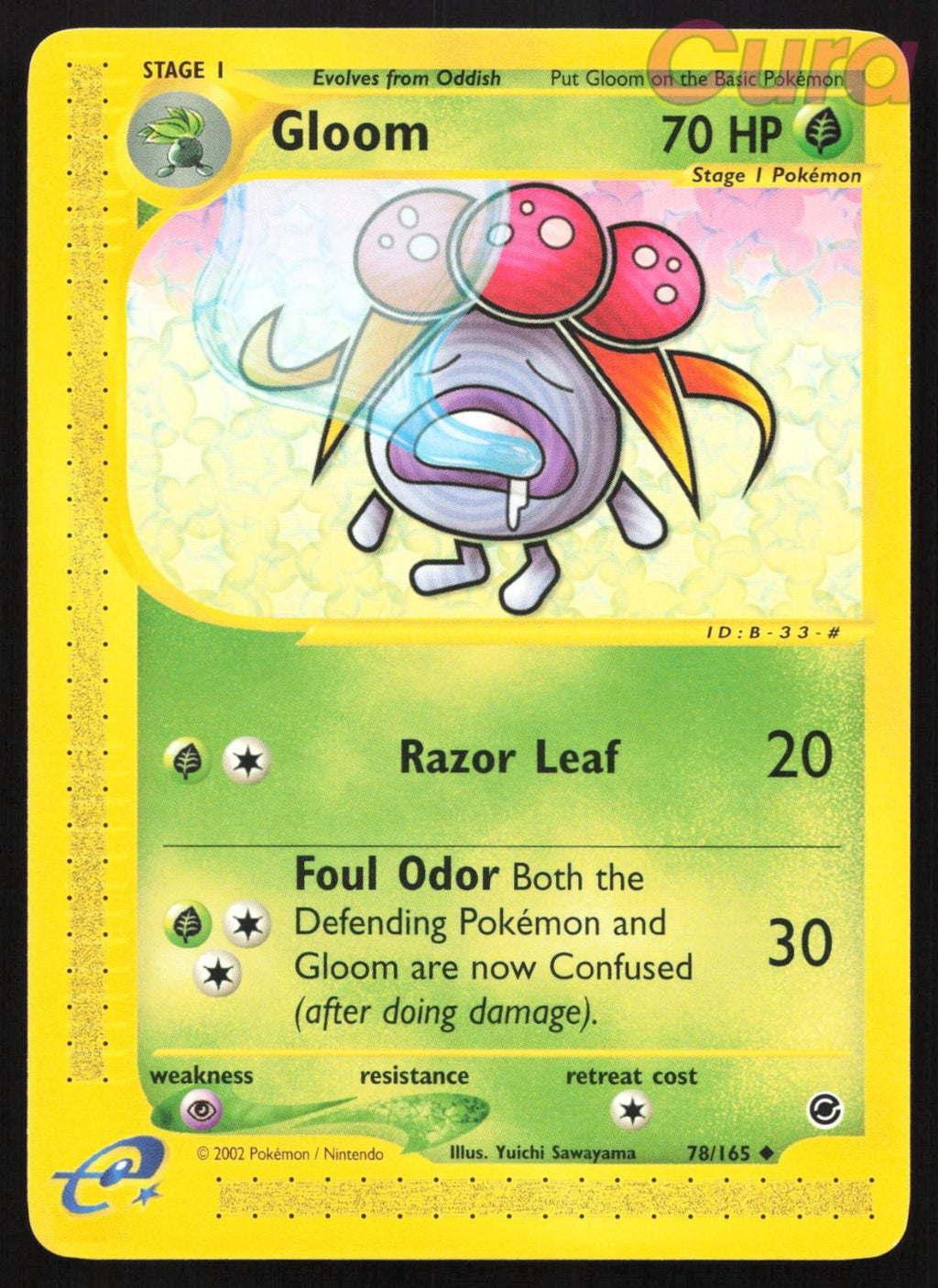 78/165 Gloom - Uncommon - Expedition Base Set LP