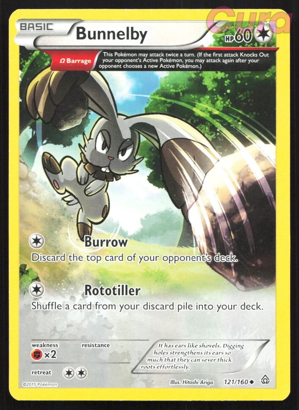 121/160 Bunnelby - Uncommon - Primal Clash NM