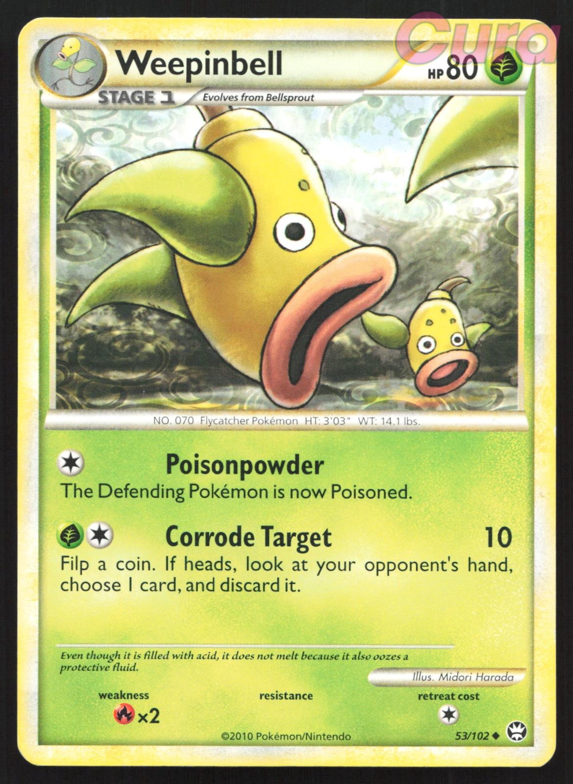 53/102 Weepinbell - Uncommon - HGSS Triumphant LP
