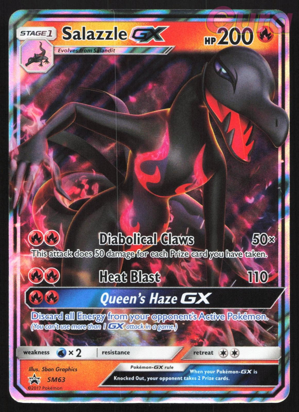 Rear Indent SM63 Salazzle GX - Holo - Promo - Sun & Moon Promo MP