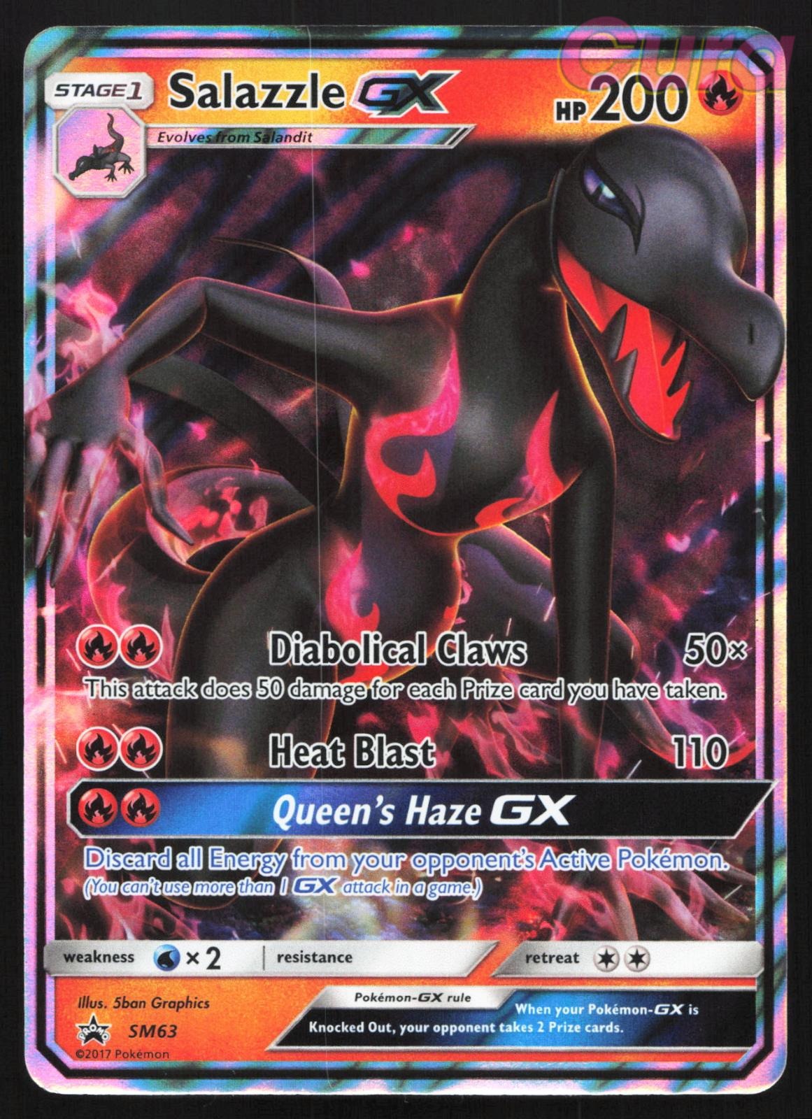 Rear Indent SM63 Salazzle GX - Holo - Promo - Sun & Moon Promo MP