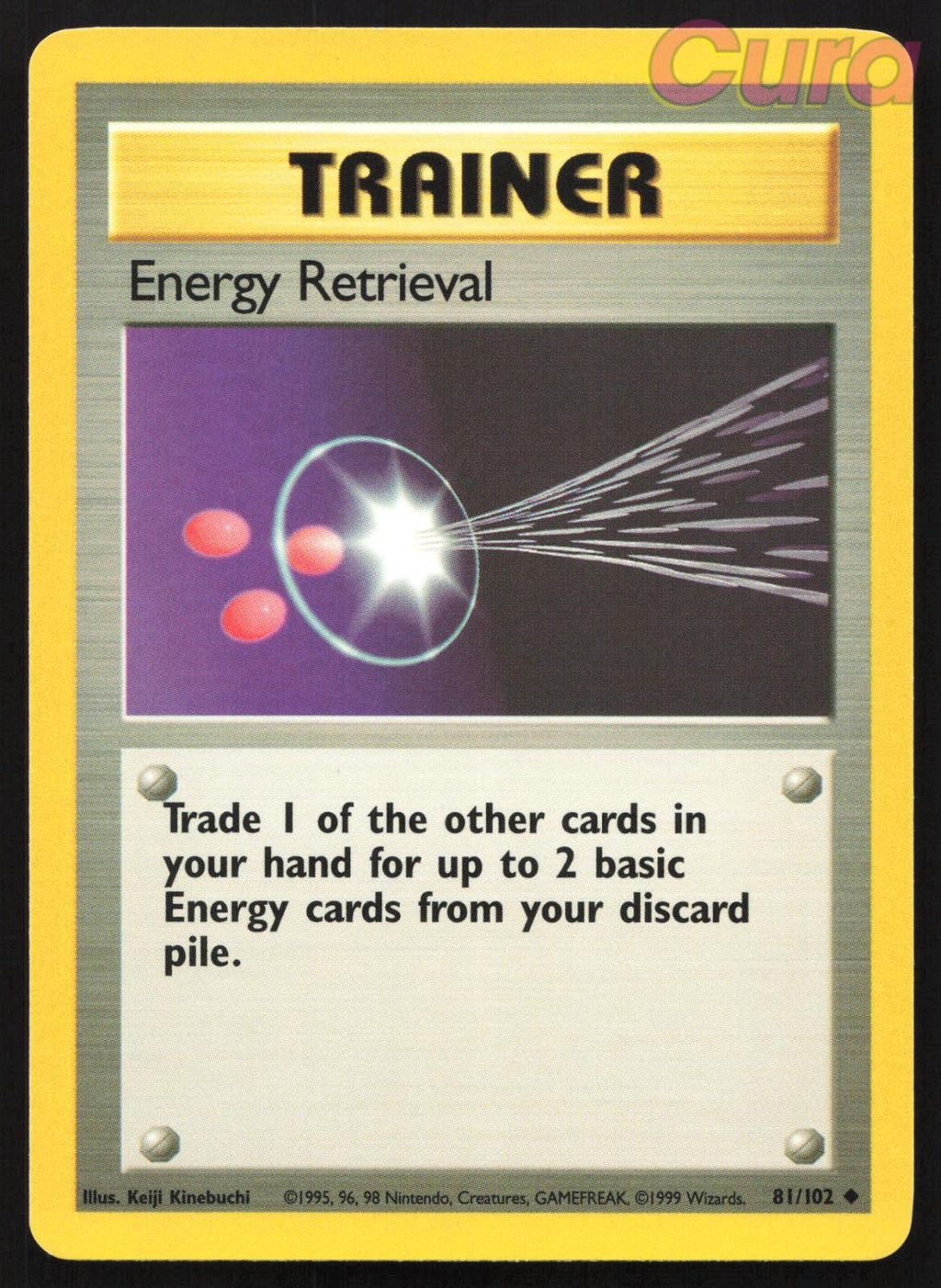 81/102 Energy Retrieval - Uncommon - Base Set Unlimited NM