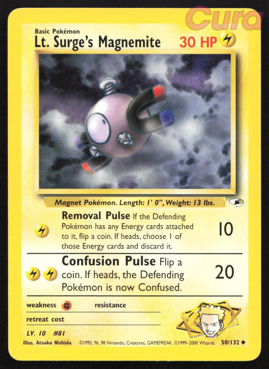50/132 Lt. Surge's Magnemite Unlimited - Uncommon - Gym Heroes NM