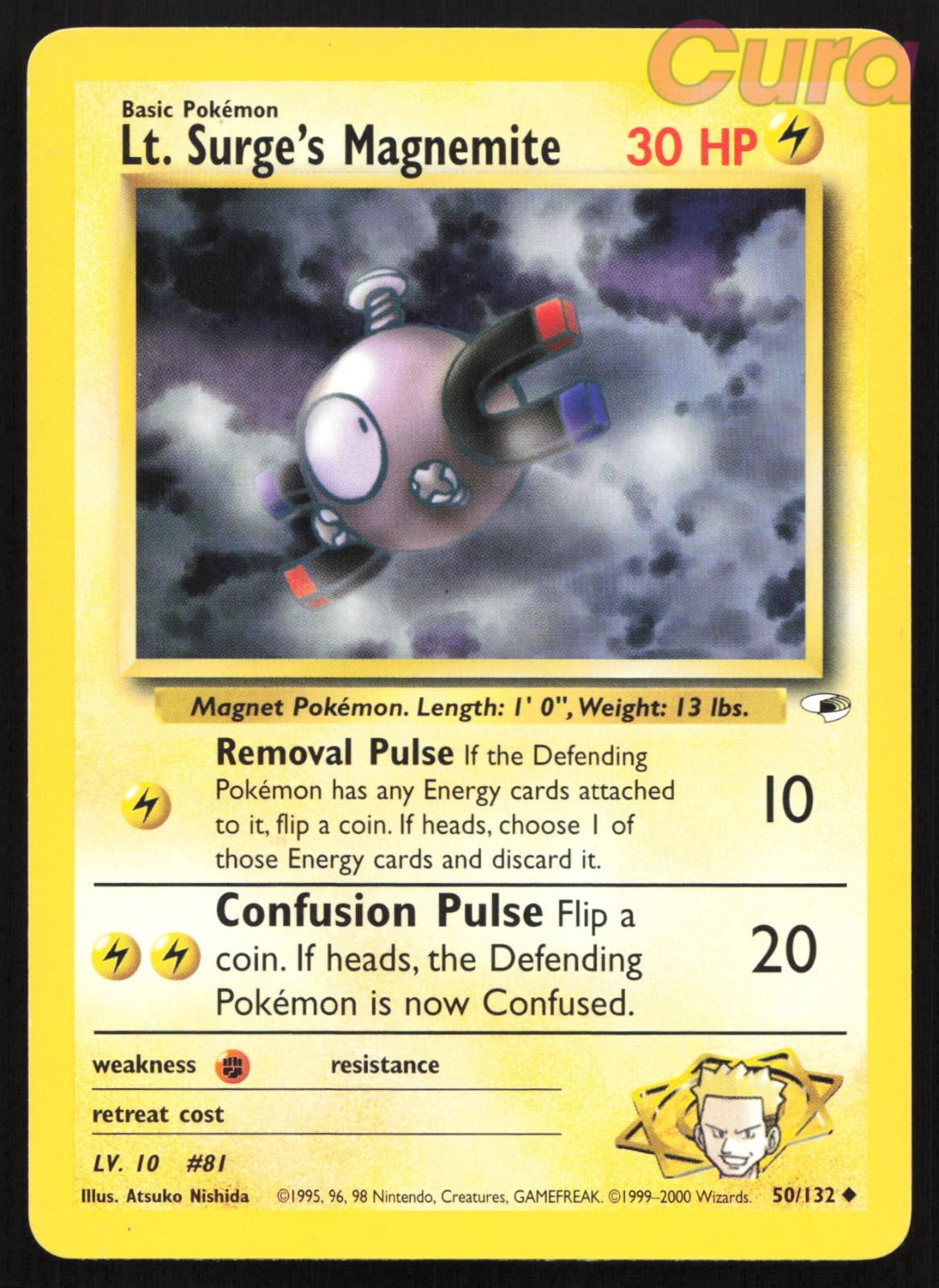 50/132 Lt. Surge's Magnemite Unlimited - Uncommon - Gym Heroes NM