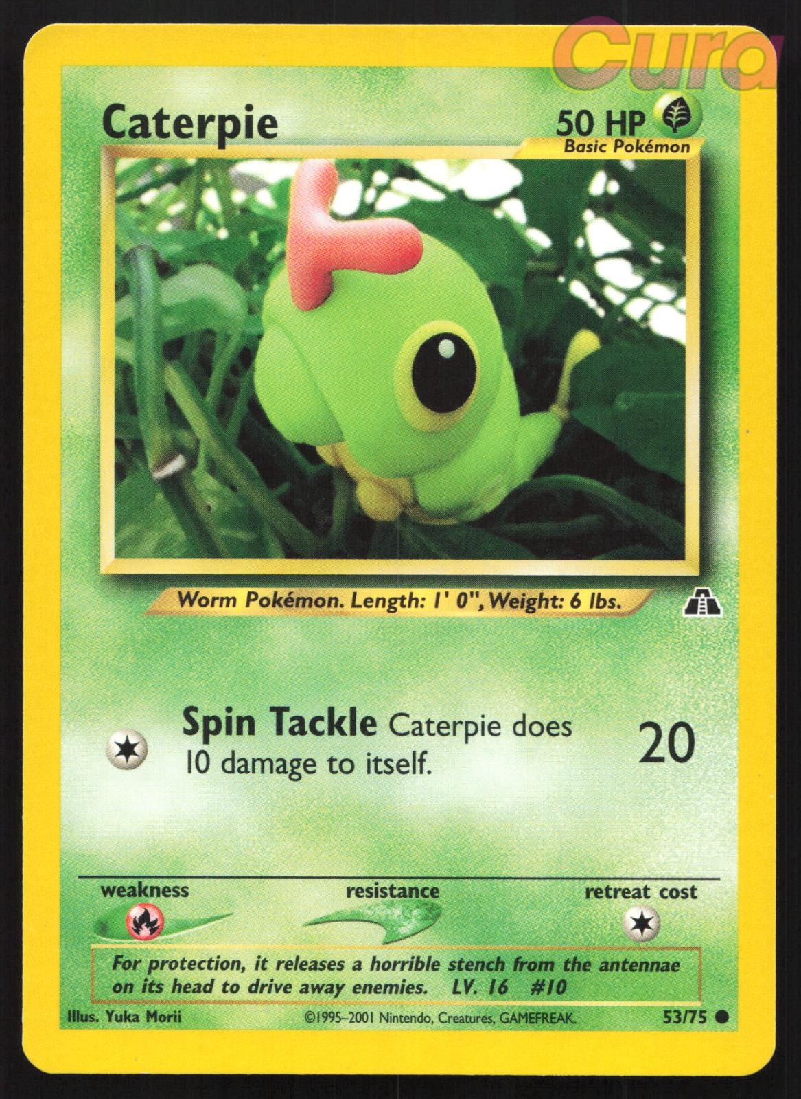 53/75 Caterpie Unlimited - Common - Neo Discovery NM