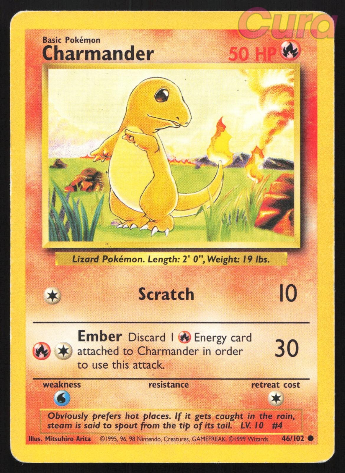 46/102 Charmander - Common - Base Set Unlimited HP