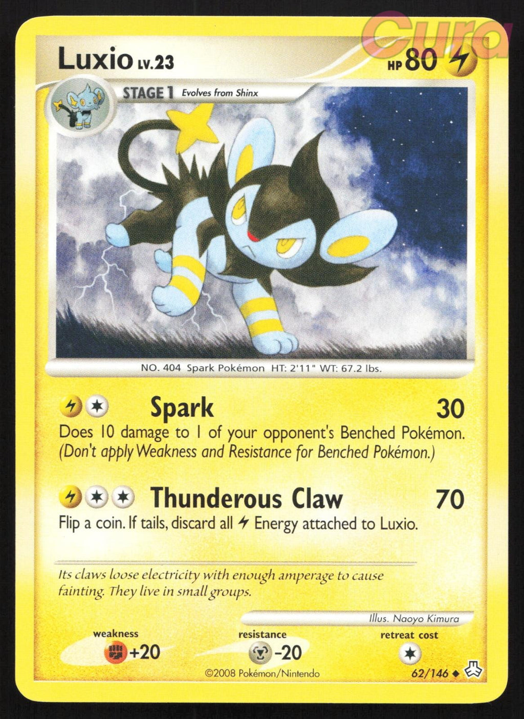 62/146 Luxio - Uncommon - Legends Awakened LP
