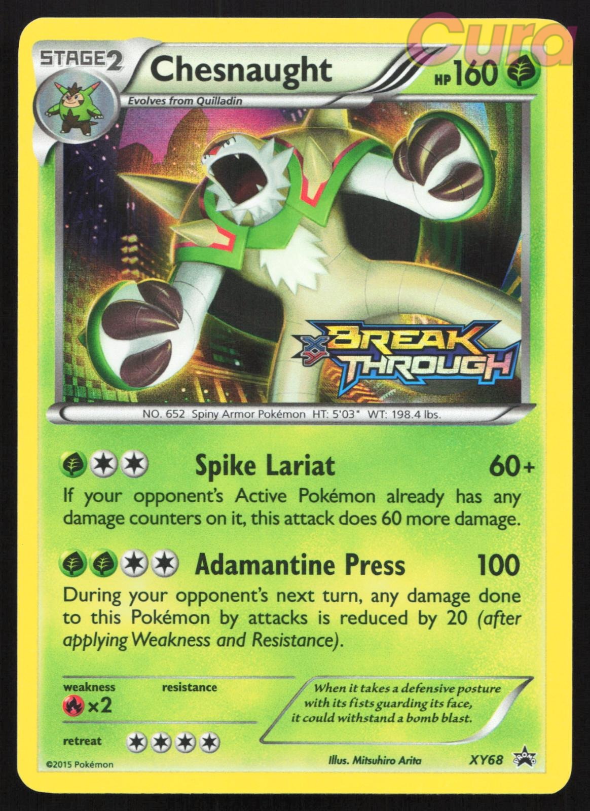 XY68 Chesnaught (Prerelease) Holo - Promo - XY Promo LP