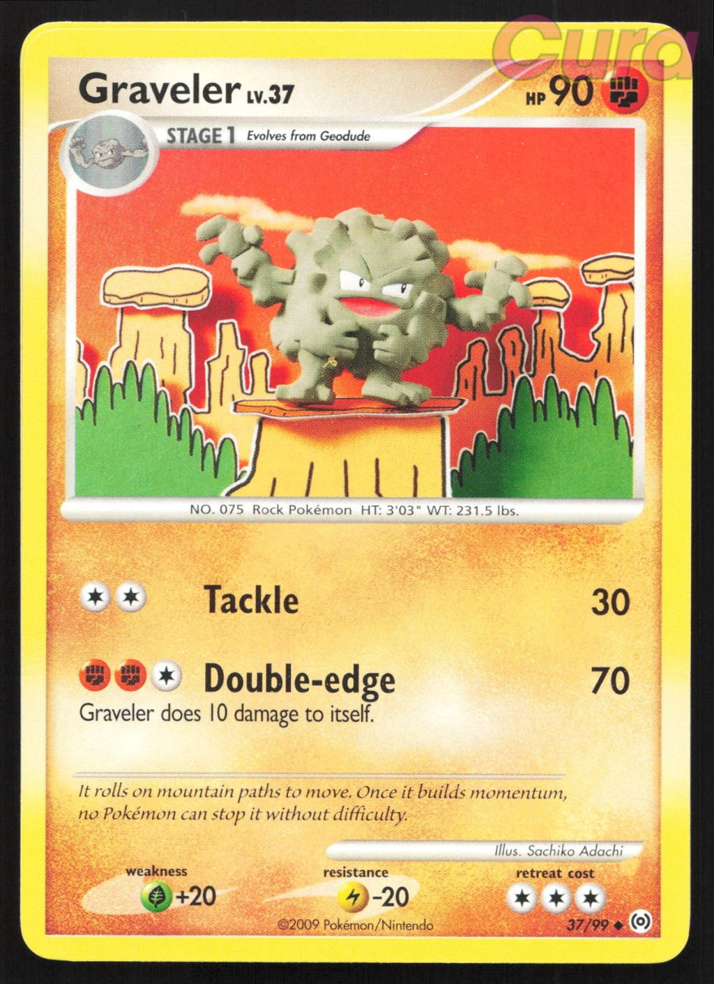 37/99 Graveler - Uncommon - Arceus NM