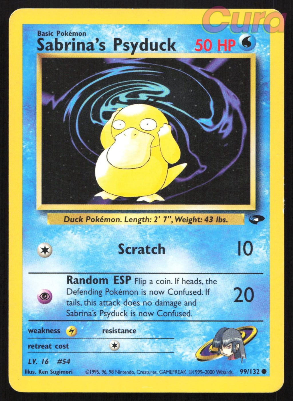 99/132 Sabrina's Psyduck Unlimited - Common - Gym Challenge LP