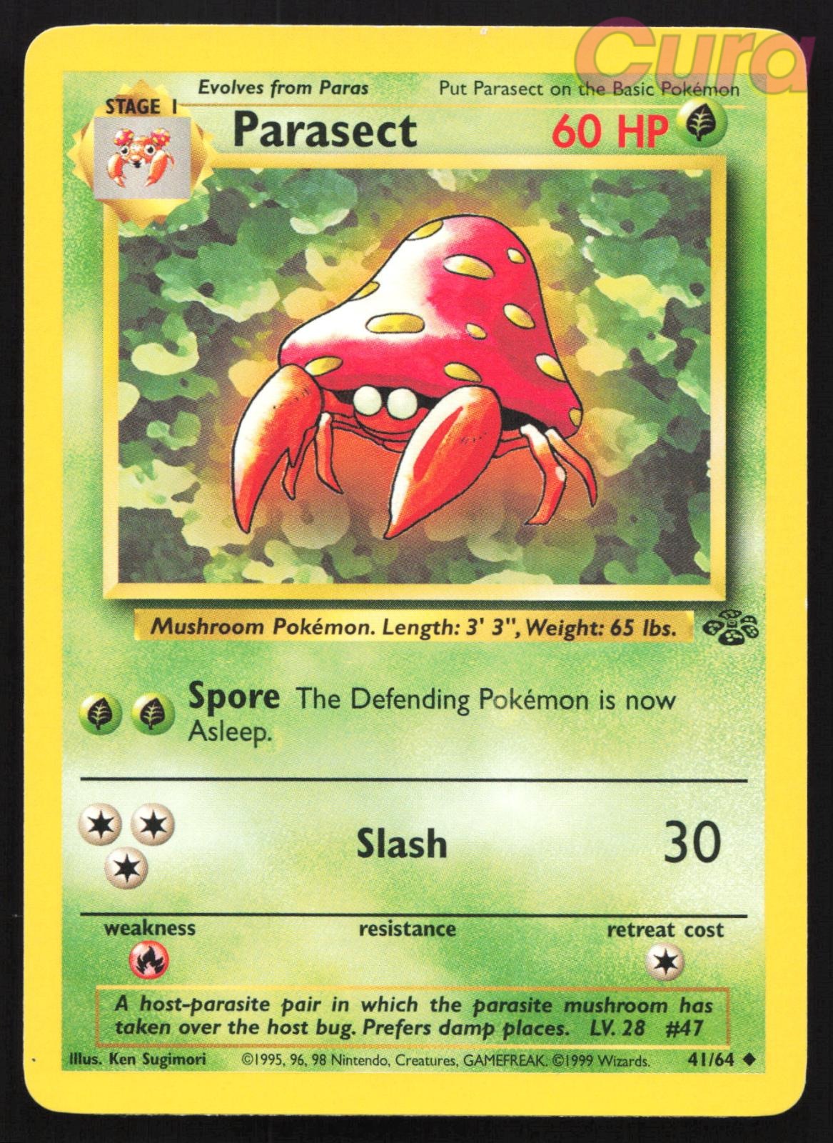 41/64 Parasect Unlimited - Uncommon - Jungle MP