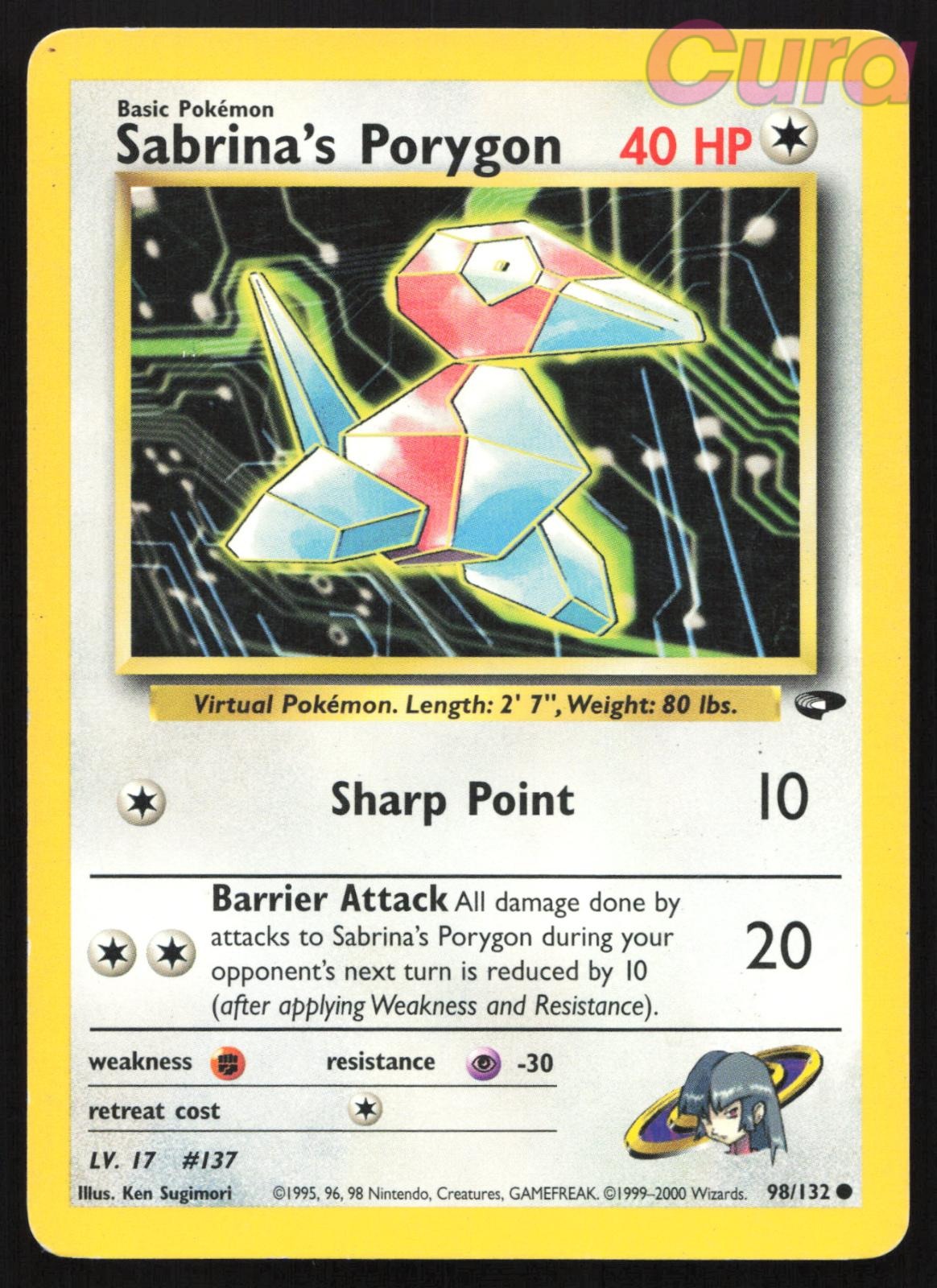 98/132 Sabrina's Porygon Unlimited - Common - Gym Challenge LP