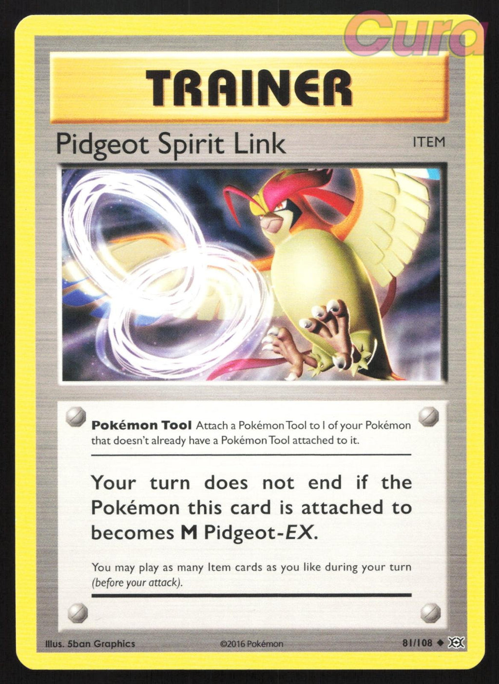 81/108 Pidgeot Spirit Link - Uncommon - Evolutions LP