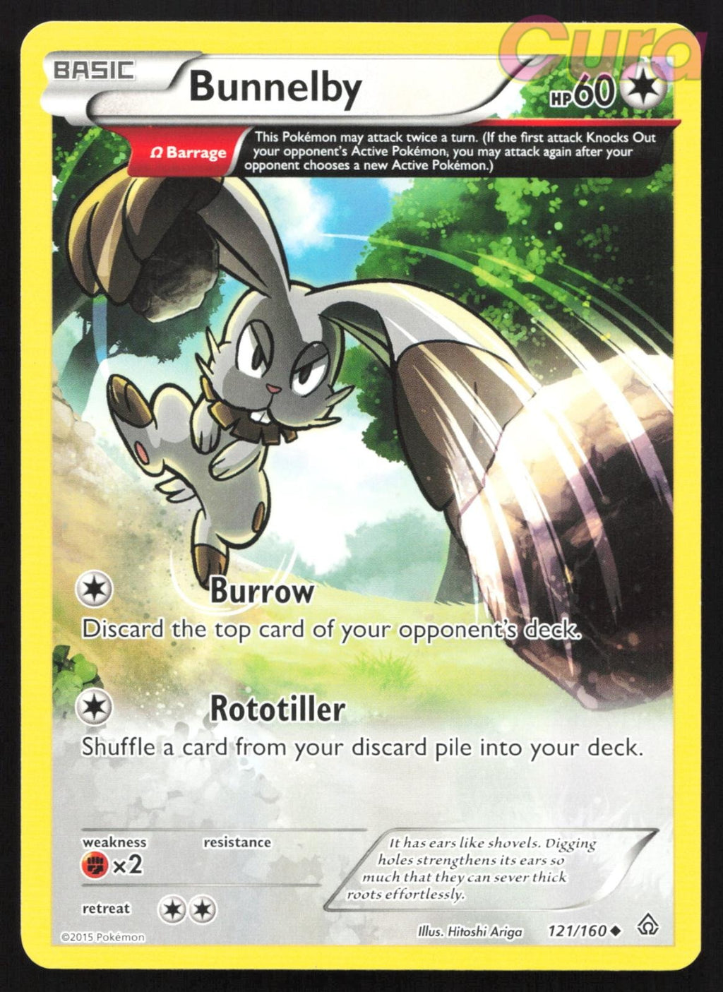 121/160 Bunnelby - Uncommon - Primal Clash LP