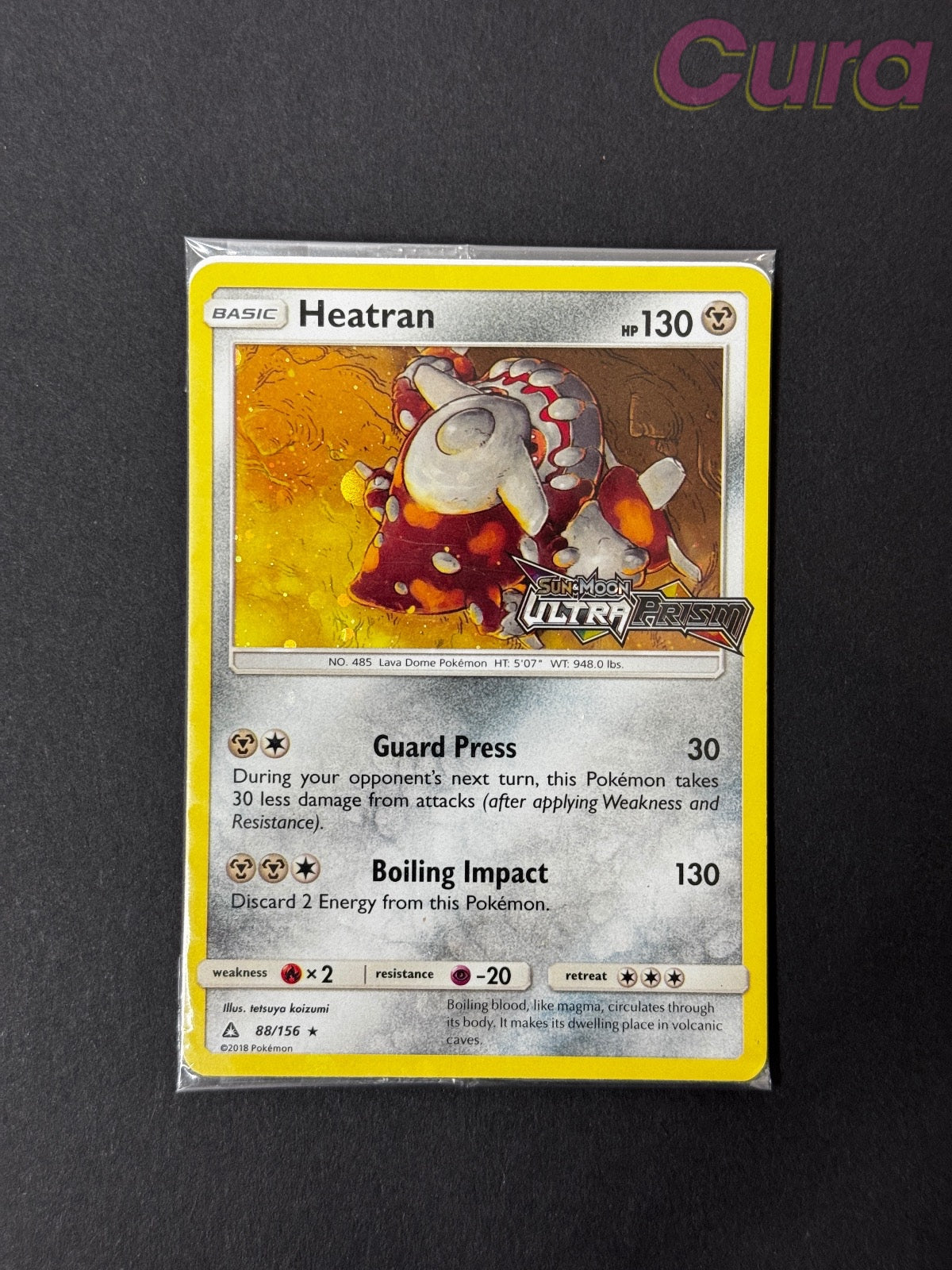 Stamped 88 Heatran Holo - Rare - Ultra Prism NM