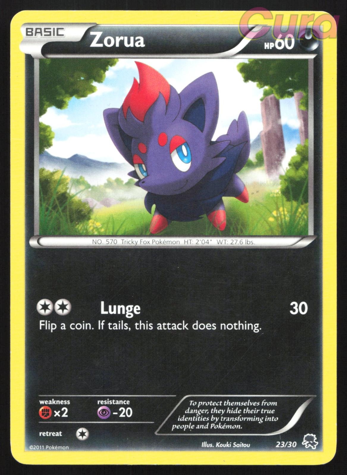 23/30 Zorua (#23) - Common - BW Trainer Kit: Excadrill & Zoroark MP