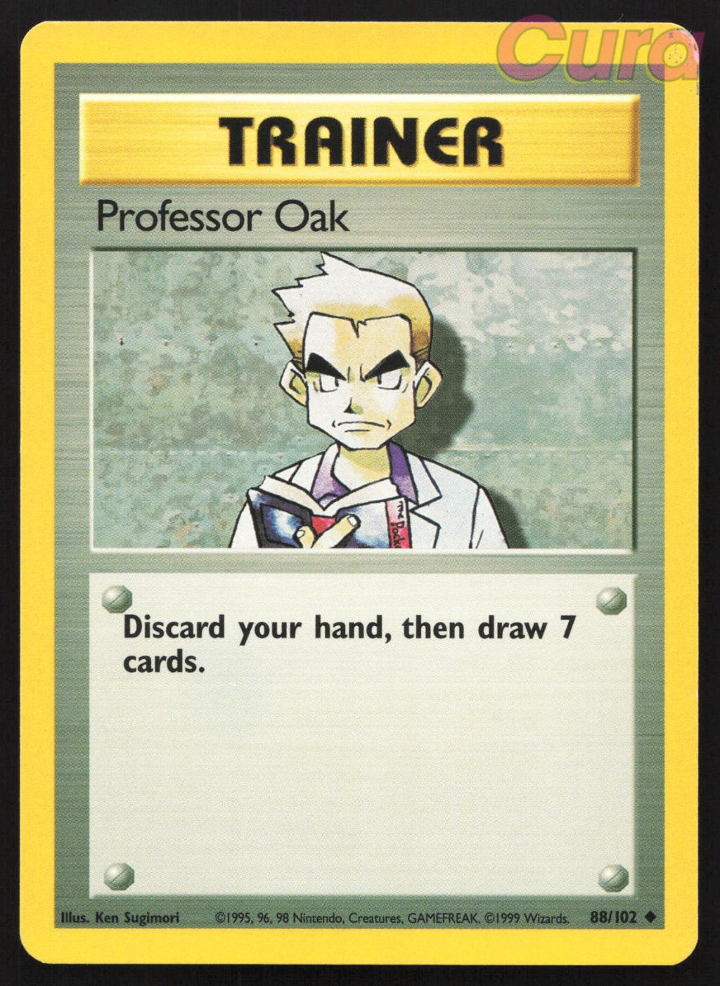 88/102 Professor Oak - Uncommon - Base Set Unlimited NM