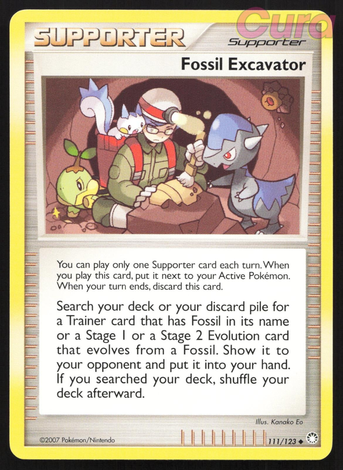 111/123 Fossil Excavator - Uncommon - Mysterious Treasures NM