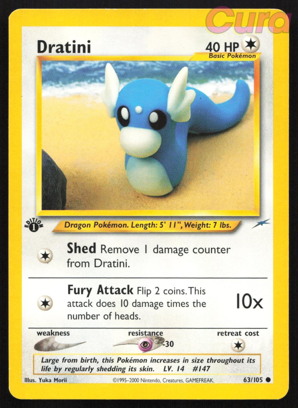 63/105 Dratini 1st Edition - Common - Neo Destiny MP