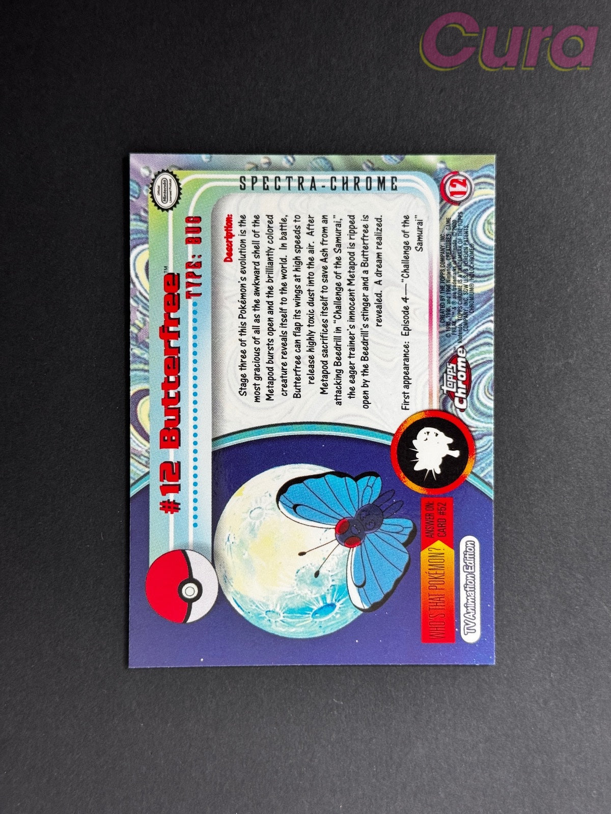 #12 Butterfree Holo - - Topps Trading Cards Series 1 NM