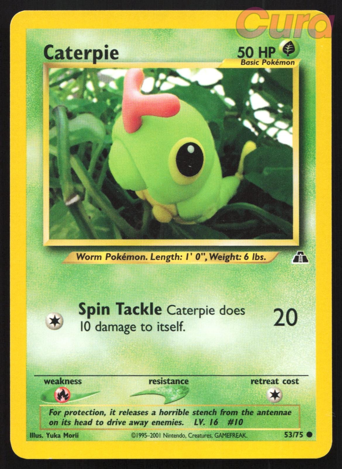 53/75 Caterpie Unlimited - Common - Neo Discovery NM