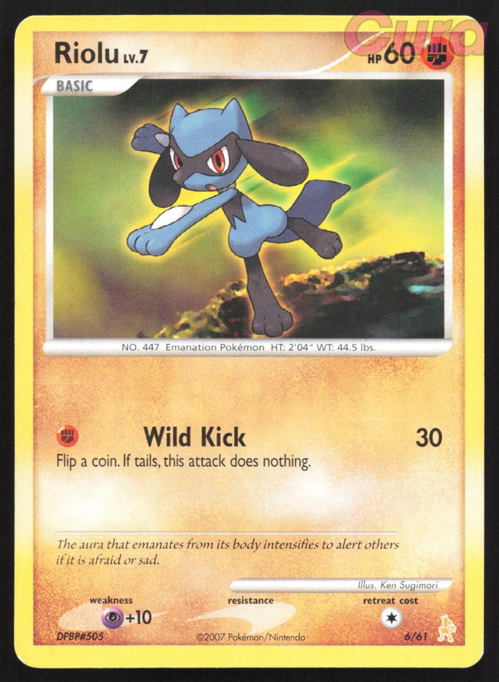 6/12 Riolu - Common - DP Trainer Kit: Manaphy & Lucario LP