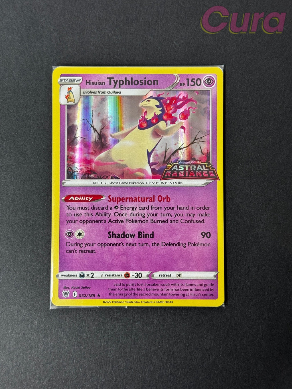 Stamped 052 Hisuian Typhlosion Holo - Rare - Astral Radiance NM