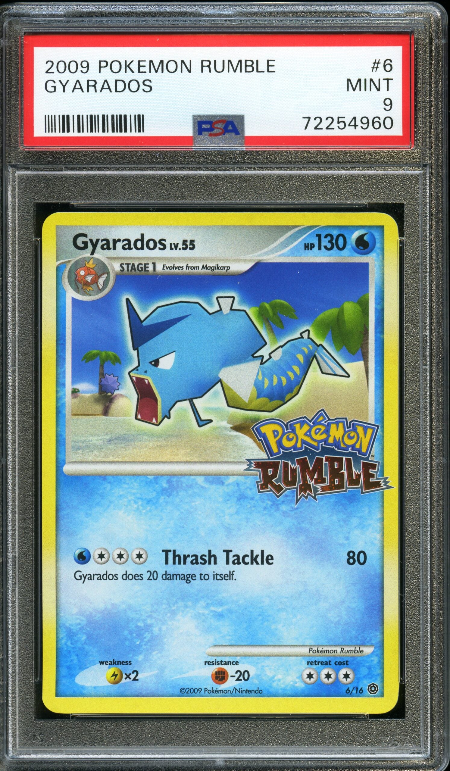 #6 Gyarados 2009 Pokemon Rumble PSA 9