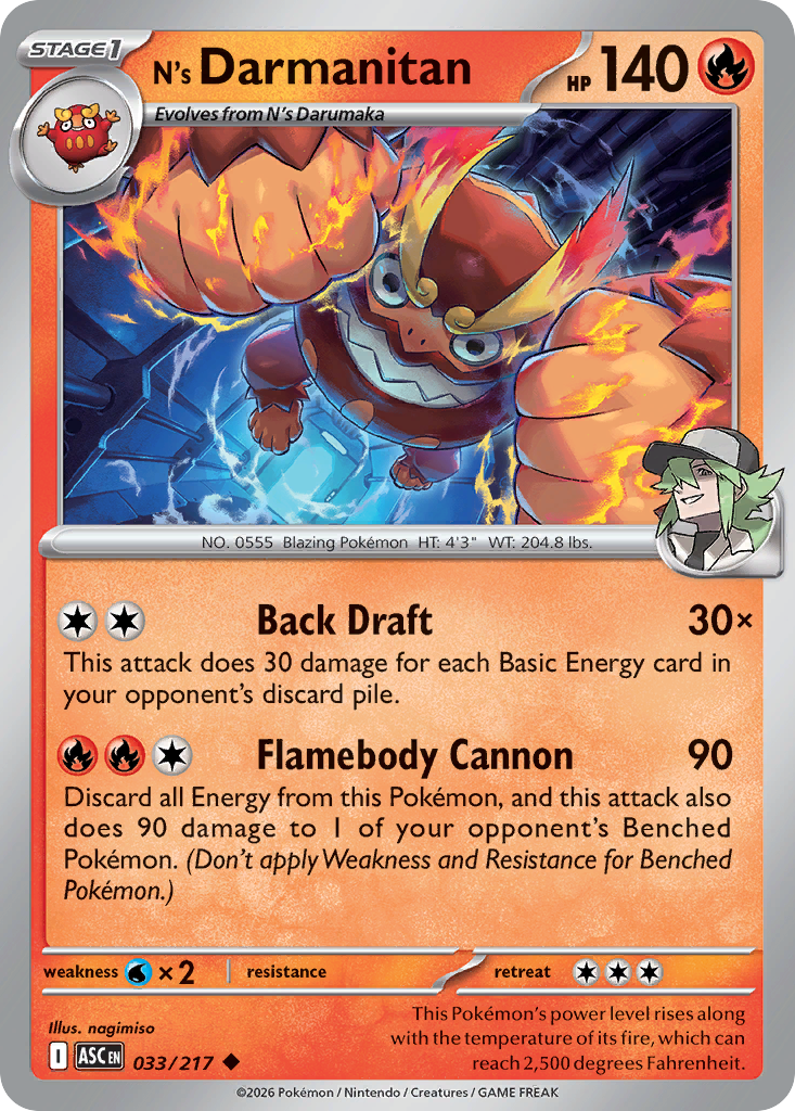 033/217 N's Darmanitan - Uncommon - Ascended Heroes – CuraCards