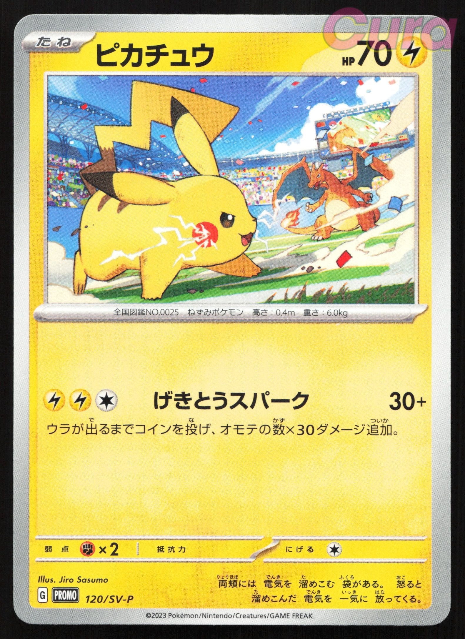 120 Pikachu Non Holo - Promo - Gym Japanese