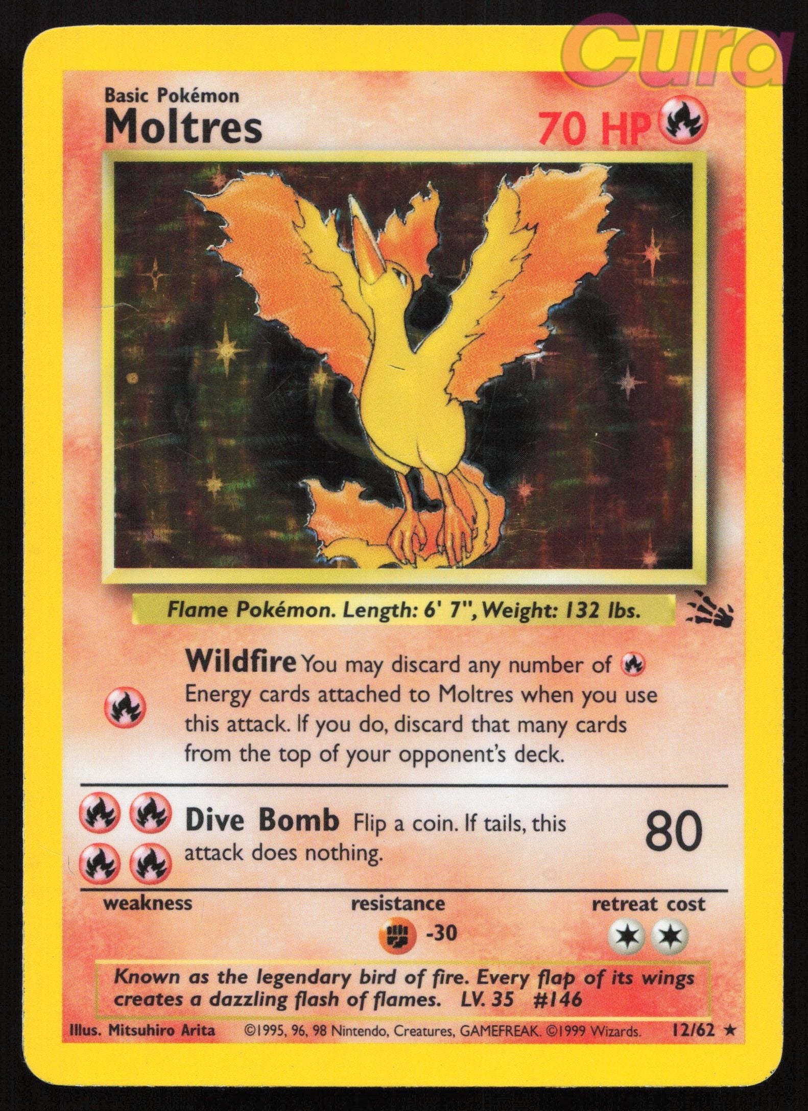 12 Moltres Holo - Rare - Fossil MP