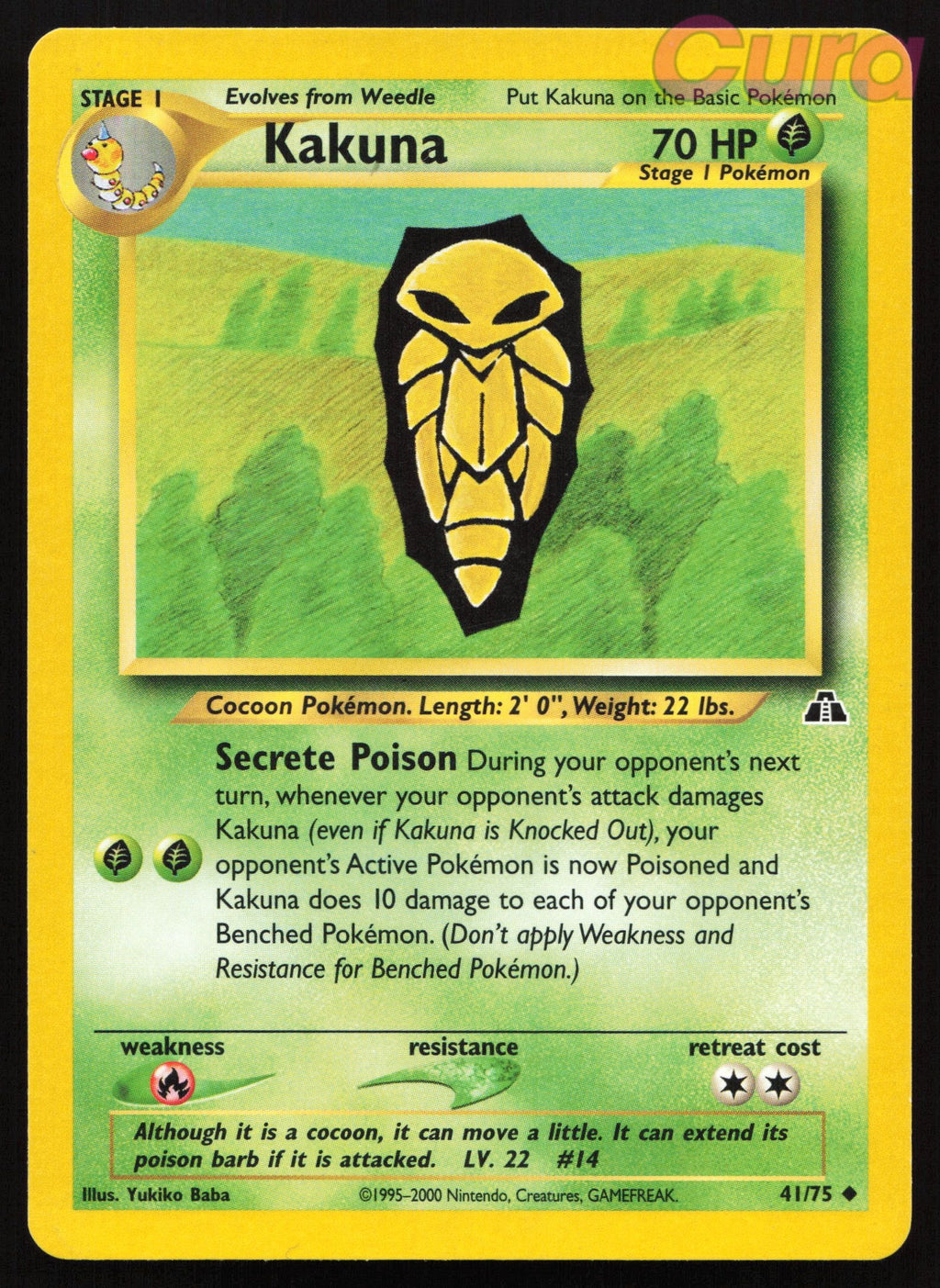 41 Kakuna - Uncommon - Neo Discovery NM
