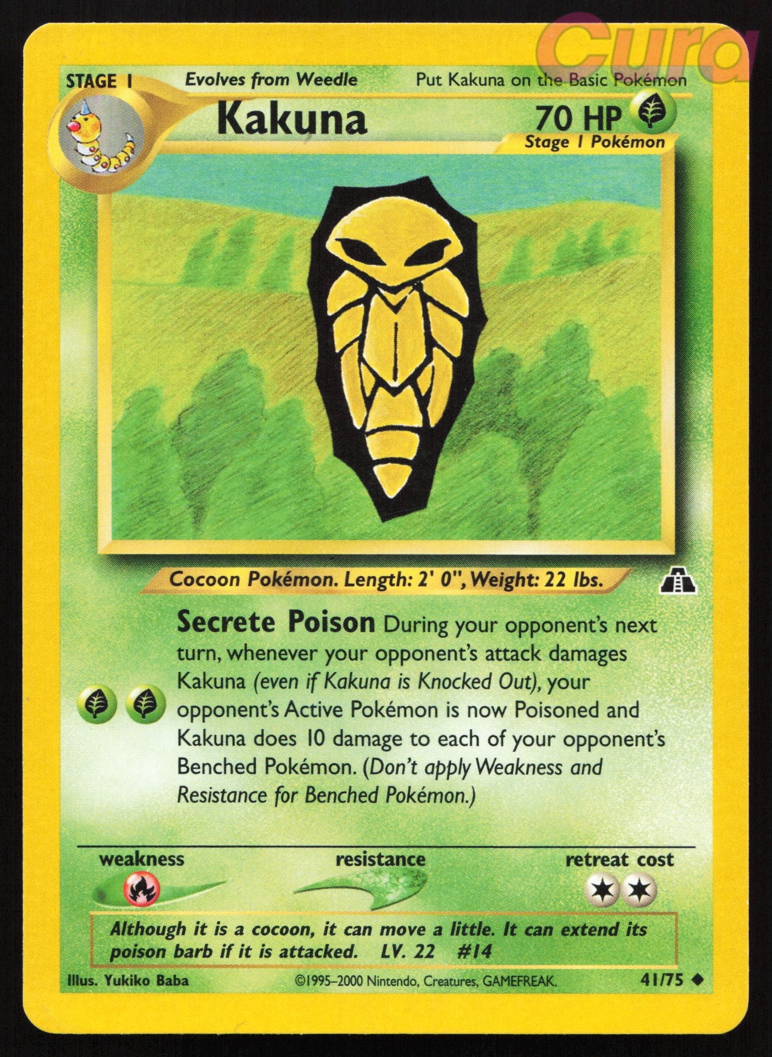 41 Kakuna - Uncommon - Neo Discovery NM
