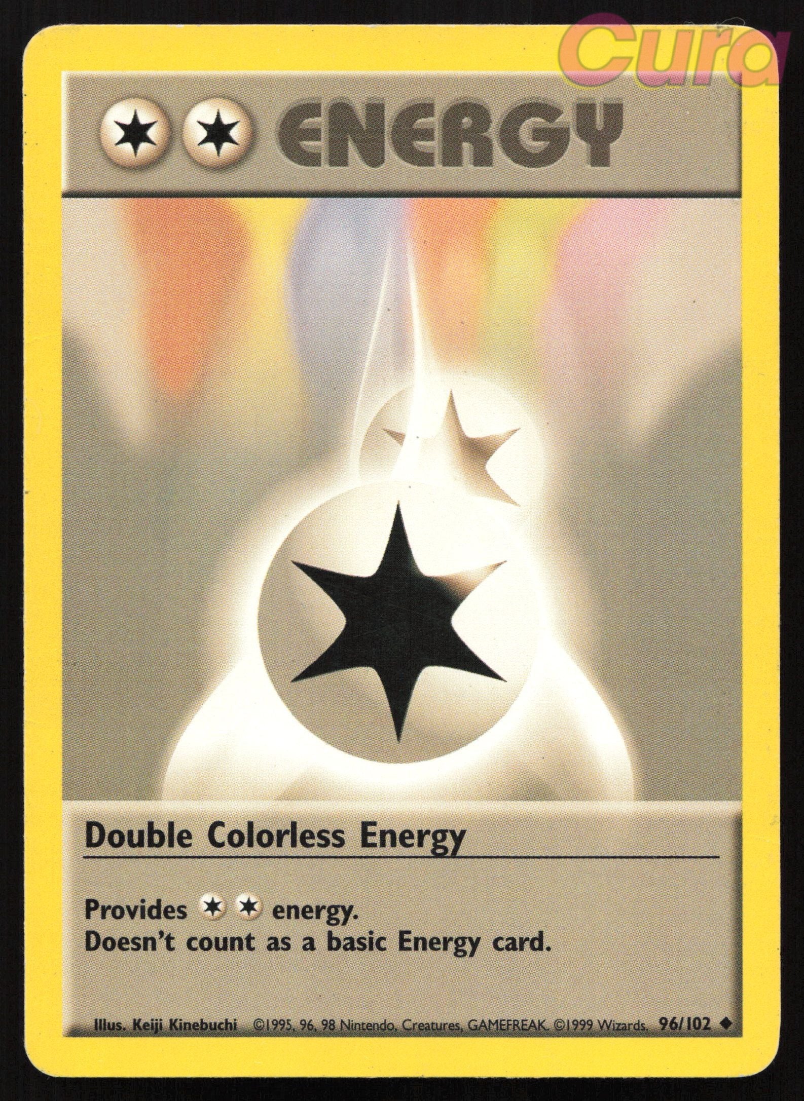 96 Double Colorless Energy - Uncommon - Base Set HP Creases