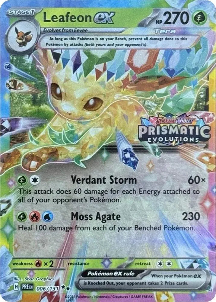 006/131 Leafeon ex - Double Rare - Prismatic Evolutions